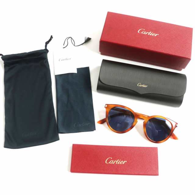 未使用品▽Cartier カルティエ CT0010SA 002 ボストン セルフレーム