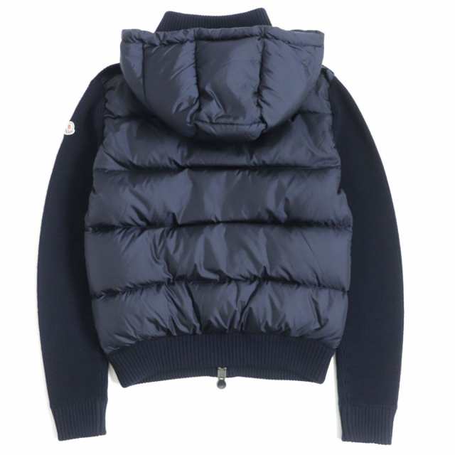 美品▽MONCLER モンクレール MAGLIONE ワッペン・フード付き ニット