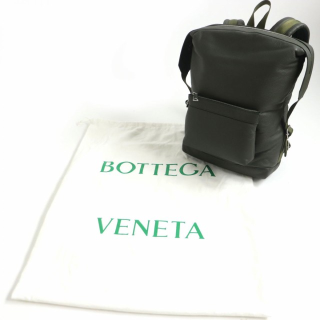 未使用品▼BOTTEGA VENETA ボッテガヴェネタ 658066 ディアスキン レザー バックパック/リュックサック カーキ 伊製 メンズ  保存袋付き｜au PAY マーケット