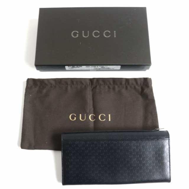 極美品▽GUCCI グッチ マイクロGG ロゴ入りシルバー金具付き レザー