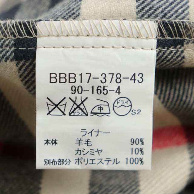 美品▼BURBERRY LONDON バーバリーロンドン 裏地ノバチェック柄 カシミヤ混ライナー付き トレンチコート カーキ 90-165-4 メンズ  正規品｜au PAY マーケット