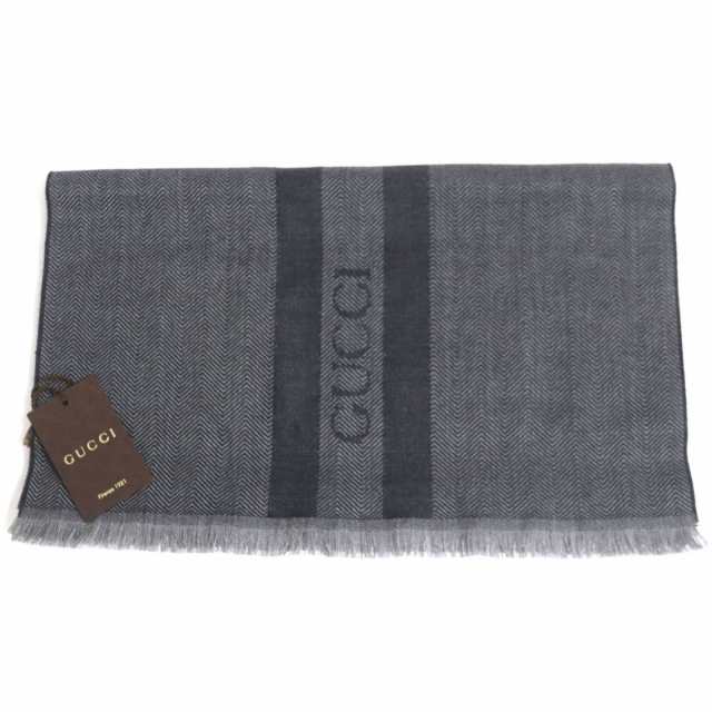 未使用品▽GUCCI グッチ 544628 シェリーライン×ヘリンボーン ウール