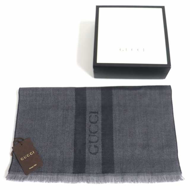 未使用品▽GUCCI グッチ 544628 シェリーライン×ヘリンボーン ウール