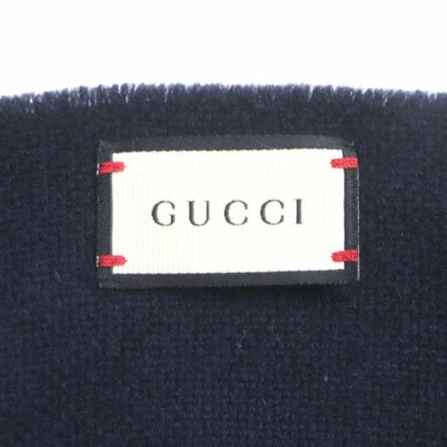 美品▽GUCCI グッチ 475513 STRONG BEE ウェブストライプ ウール