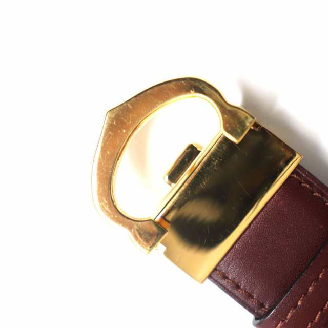 極美品▽Cartier カルティエ マストライン Cデコールバックル レザー