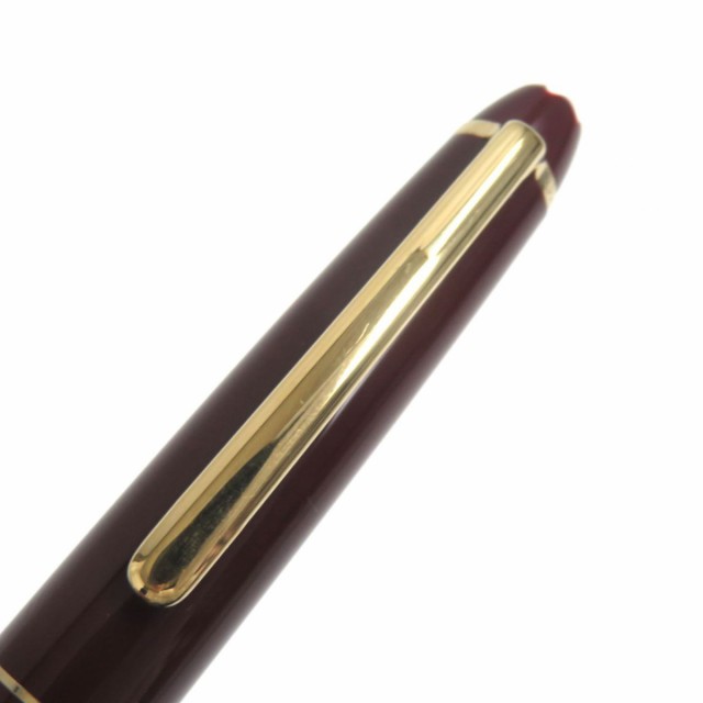 良品▼MONTBLANC モンブラン マイスターシュテュック #144 ホワイトスター ペン先14K 万年筆 ボルドー×ゴールド Fニブ  ドイツ製｜au PAY マーケット