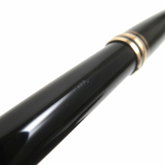 良品▼MONTBLANC モンブラン マイスターシュテュック クラシック ホワイトスター ペン先14K 万年筆 ブラック×ゴールド Mニブ  ドイツ製｜au PAY マーケット