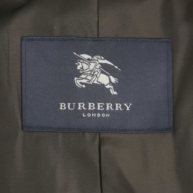 極美品▽BURBERRY LONDON バーバリーロンドン 裏地ロゴ柄 比翼仕立て