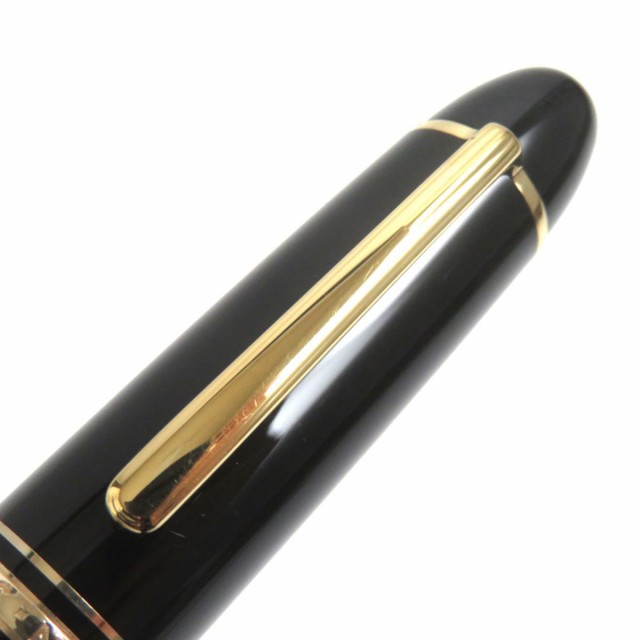 美品▼MONTBLANC モンブラン マイスターシュテュック 149 ホワイトスター ペン先18K 万年筆 ブラック×ゴールド Mニブ ドイツ製