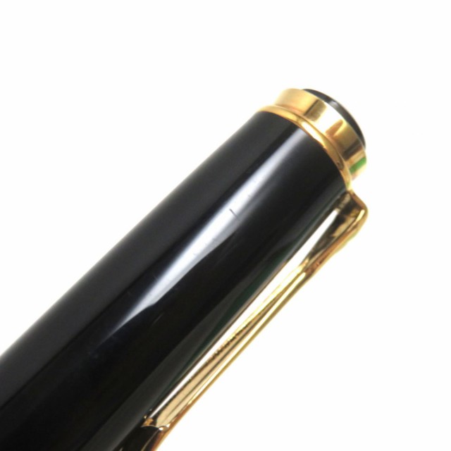 美品▼Pelikan ペリカン R600 スーベレーン ロゴ刻印入り キャップ式 ボールペン ブラック×ゴールド ドイツ製｜au PAY マーケット