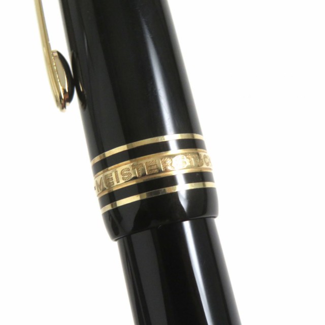 良品●MONTBLANC モンブラン マイスターシュテュック No146 ペン先14K Fニブ ホワイトスター 万年筆 ブラック×ゴールド