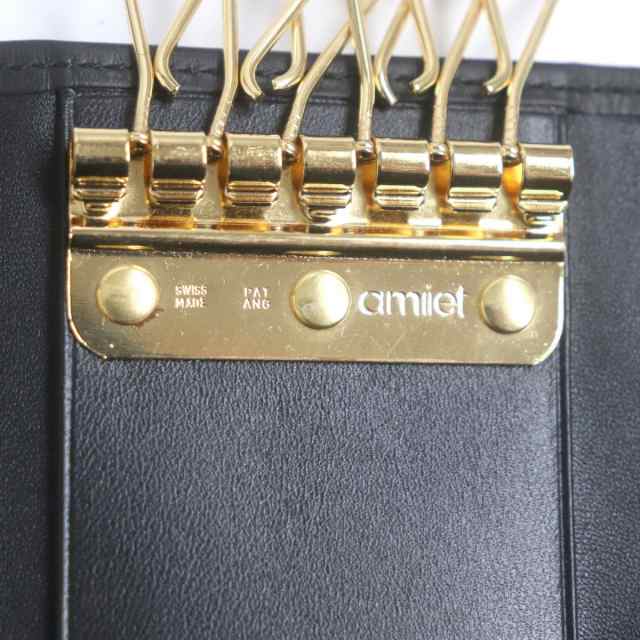 極美品▽dunhill ダンヒル amilet アミエット ゴールド金具 6連 レザー