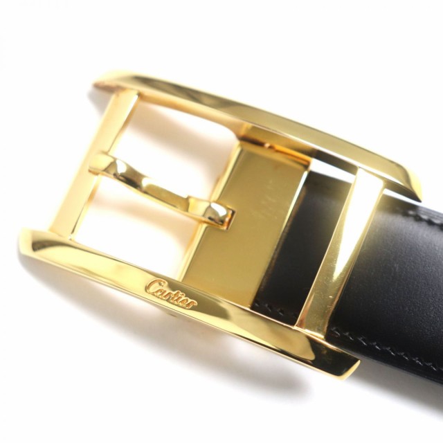 極美品▽Cartier カルティエ ロゴ刻印入り ゴールド金具 リバーシブル