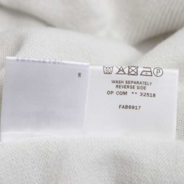 未使用品▼Loro Piana ロロピアーナ FAB6917 クラシック Vネック ベビーカシミヤ100% ニットセーター 白系 50 メンズ 伊製 正規品 タグ付き