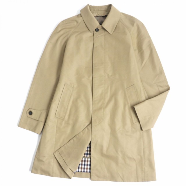 正規販売店品 【極美品】AQUASCUTUM カシミヤ100％ 比翼 ステンカラー