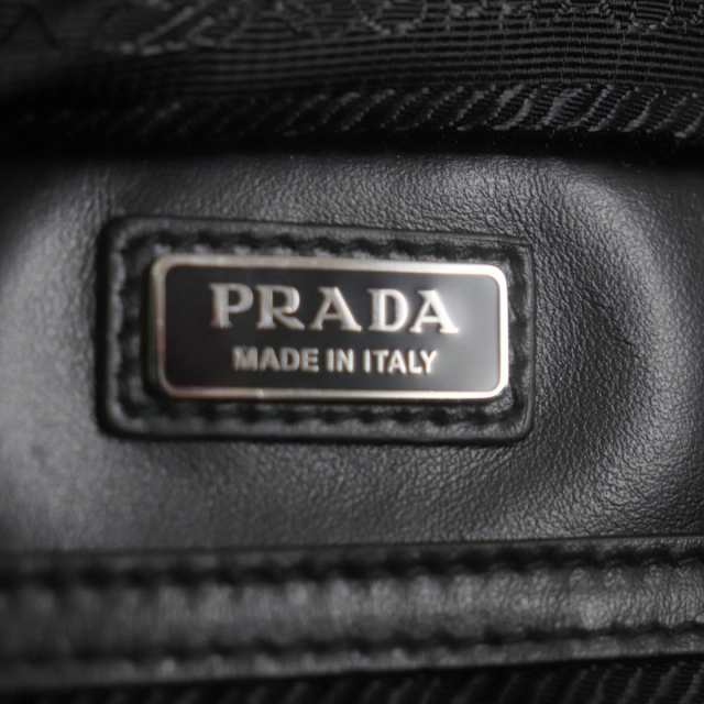 極美品▽定価374000円 PRADA プラダ 2VH069 ブリック ポーチ付き