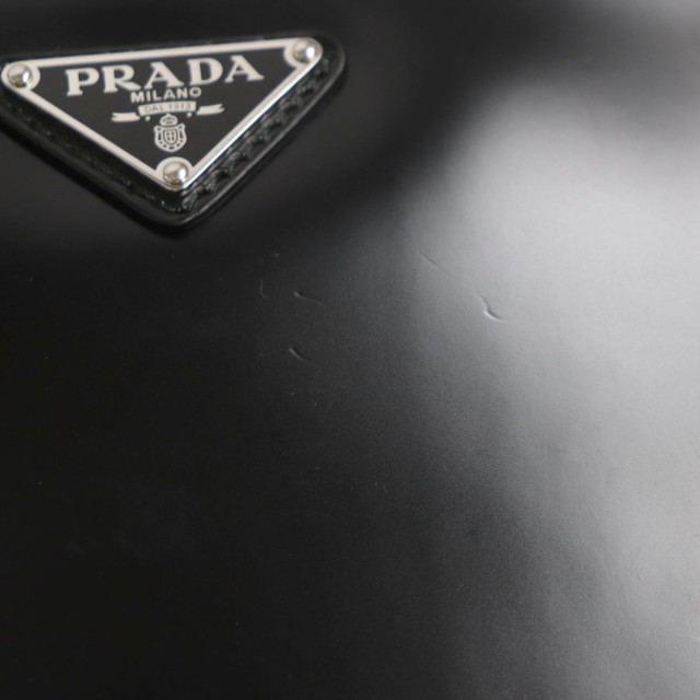 極美品▽定価374000円 PRADA プラダ 2VH069 ブリック ポーチ付き