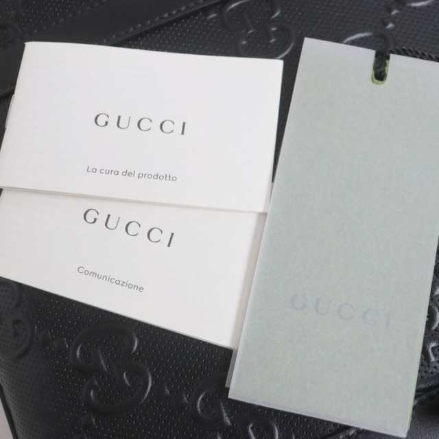 未使用品▽GUCCI グッチ 700421 GGエンボス ミディアム スクエア