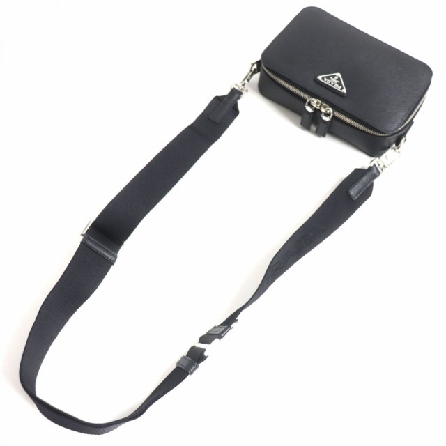 極美品▽定価324500円 PRADA プラダ 2YH070 ブリック 三角ロゴ