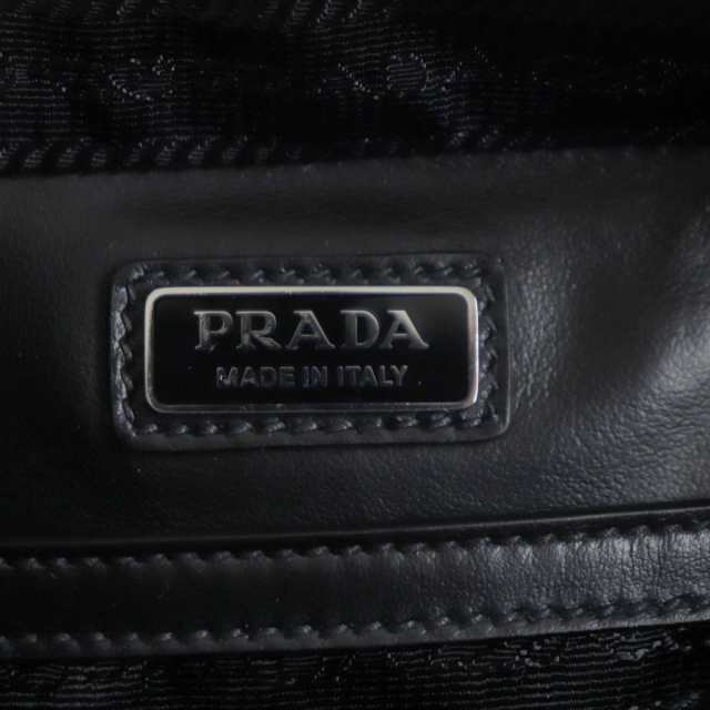 極美品▽定価324500円 PRADA プラダ 2YH070 ブリック 三角ロゴ