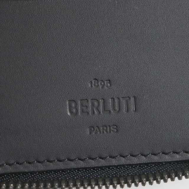 極美品▼定価311300円 BERLUTI ベルルッティ TALI タリ カリグラフィ スクリットレザー Wファスナー ロングジップ ウォレット/財布  黒 袋｜au PAY マーケット