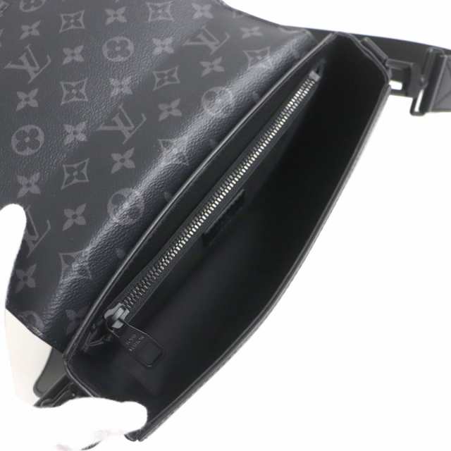 美品▼LOUIS VUITTON ルイヴィトン M58492 エピ/モノグラムエクリプス ニュー・フラップ メッセンジャー レザー ショルダーバッグ 黒 伊製