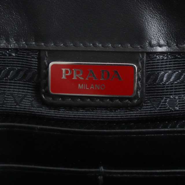 極美品▽定価280500円 PRADA プラダ 2VF032 サフィアーノレザー