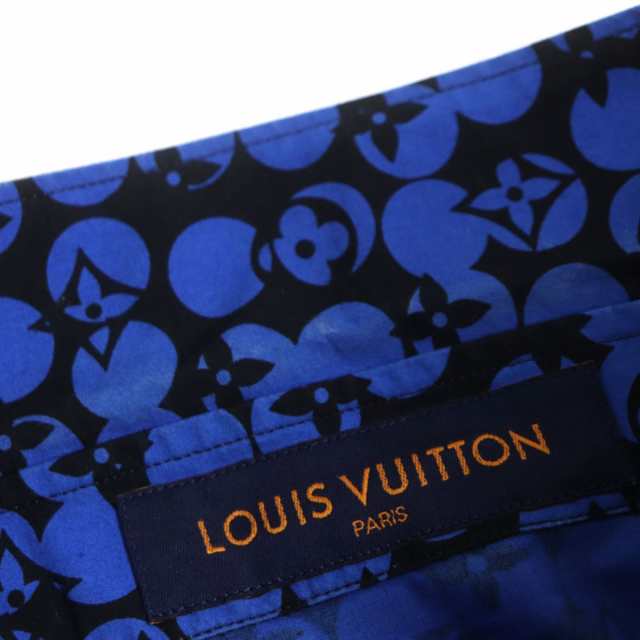 良品▽LOUIS VUITTON ルイヴィトン ロゴ入ボタン パーフォレーテッド