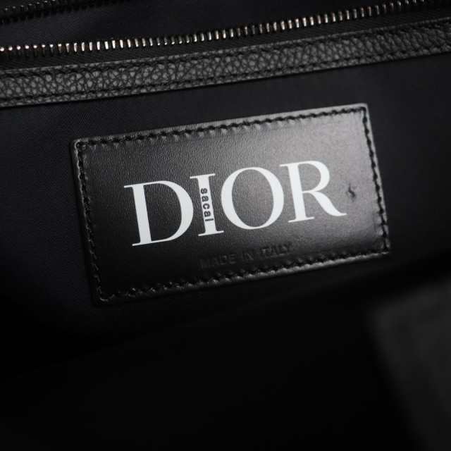 未使用品▼DIOR×SACAI ディオールオム×サカイ 1ADSH198USH ロゴ金具付 ナイロン×レザー 2WAY サドルトートバッグ 黒 伊製  メンズ 袋付｜au PAY マーケット