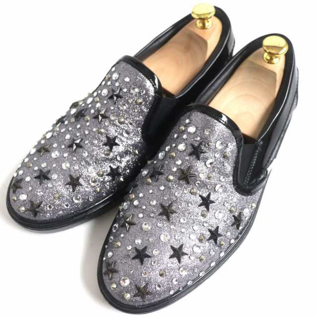 良品▽JIMMY CHOO ジミーチュウ スタースタッズ グリッター エナメル