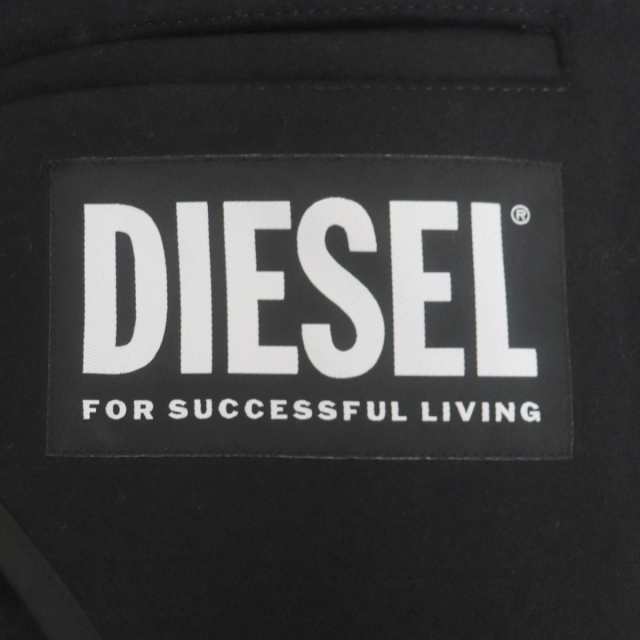 未使用品▼DIESEL for Successful Living ディーゼル ロゴ入りボタン デザイン ウール ロングコート ブラック 48  180/96A メンズ 正規品｜au PAY マーケット