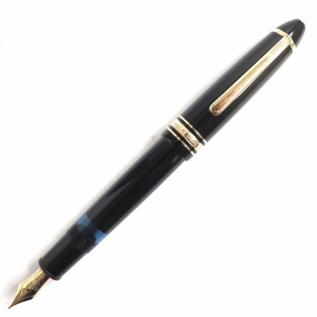 美品▼MONTBLANC モンブラン マイスターシュテュック No.146 ホワイトスター ペン先14K 万年筆 ブラック×ゴールド Fニブ  ドイツ製｜au PAY マーケット