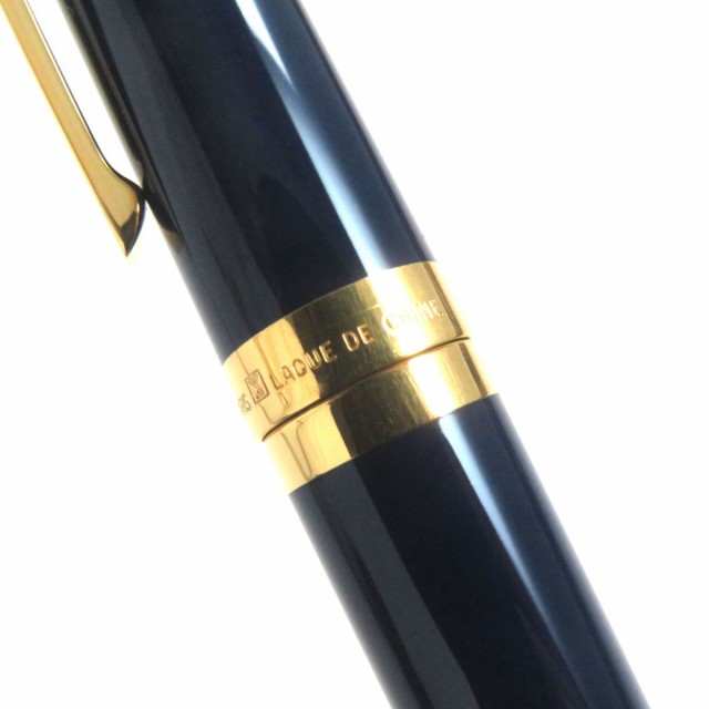 極美品□S.T.Dupont/エステーデュポン モンパルナス ラッカー ペン先18ct Mニブ 万年筆 ブラック×ゴールド フランス製 メンズ/レディースラッカーペン先