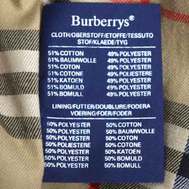 良品▽Burberrys バーバリー ヴィンテージ 裏地ノバチェック柄