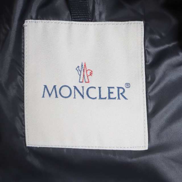 美品▼MONCLER モンクレール RETHEL ルテル ファー・フード付き ロゴ入りボタン WZIP ダウンジャケット ネイビー 0 メンズ  正規品｜au PAY マーケット