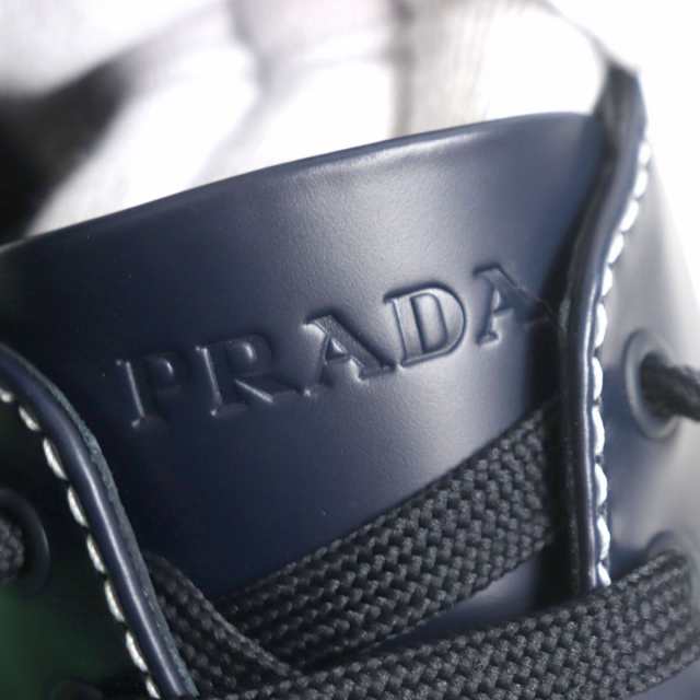 未使用品▽PRADA プラダ 4E3116 ロゴ刻印入り ローカット スニーカー