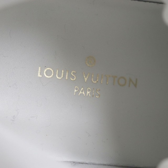 極美品▼2021年製 LOUIS VUITTON ルイヴィトン リヴォリライン モノグラムエンボス ハイカットレザースニーカー 白 7 メンズ 伊製 箱付き