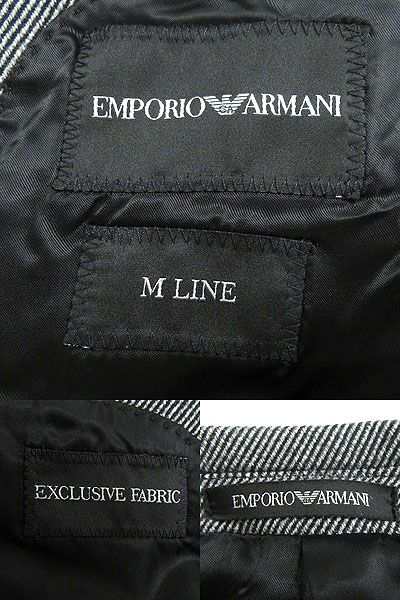 極美品▽18AW 黒タグ エンポリオアルマーニ M LINE EXCLUSIVE FABRIC