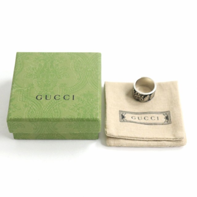 美品▽GUCCI グッチ ダブルG リーフモチーフ Ag925 リング/指輪