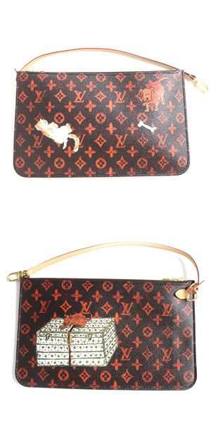 Sold at Auction: Louis Vuitton Catogram Neverfull Pochette