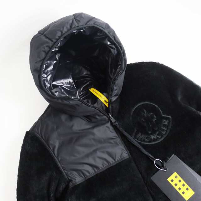 未使用品●21AW MONCLER モンクレール ジーニアス 2 HAMURA フェイクファー ロゴワッペン付き リバーシブル ダウンジャケット 黒  3 正規｜au PAY マーケット