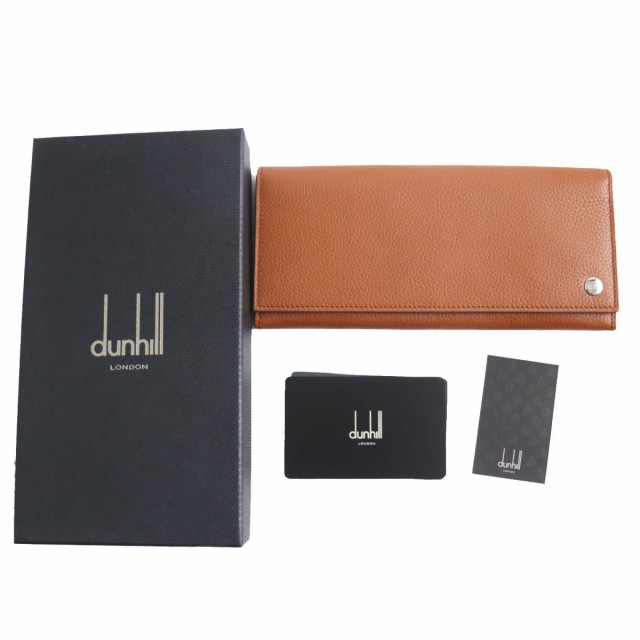 未使用品○dunhill ダンヒル L2V310T ボストン レザー 二つ折り 長財布/ロングウォレット ライトブラウン イタリア製 箱付き メンズ-