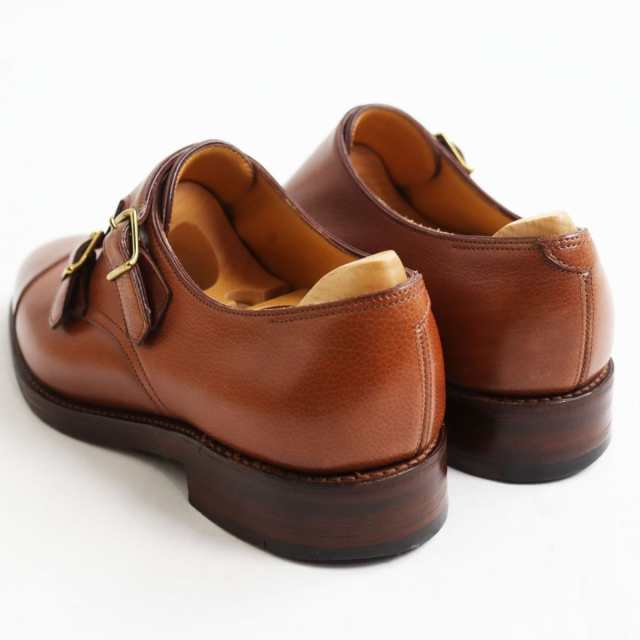 良品●JOHN LOBB ジョンロブ ウィリアム 9795ラスト キャップトゥ ダブルモンクストラップ レザーシューズ ブラウン 6 1/2 E  英国製｜au PAY マーケット