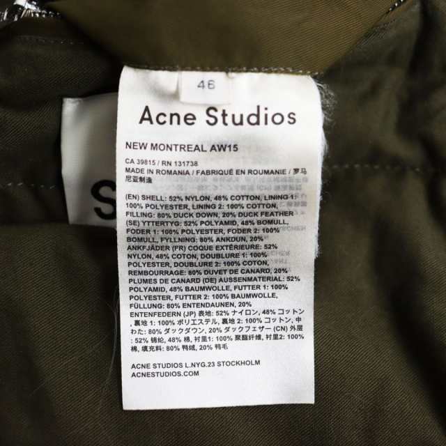 Acne studios/メンズ モッズコート　New Montreal