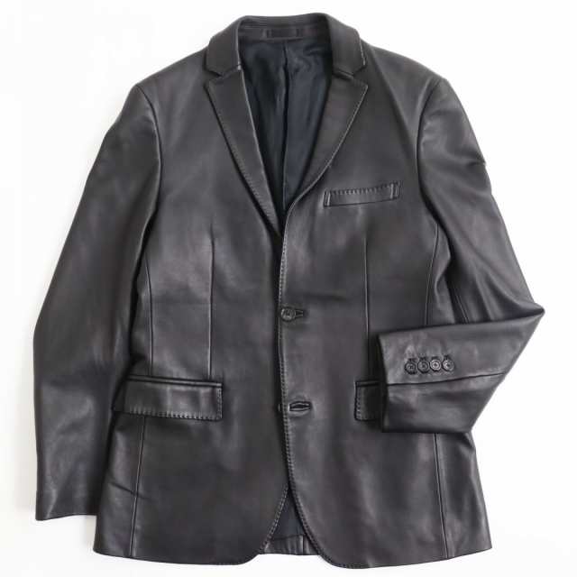 極美品○BURBERRY BLACK LABEL バーバリーブラックレーベル ラムスキン