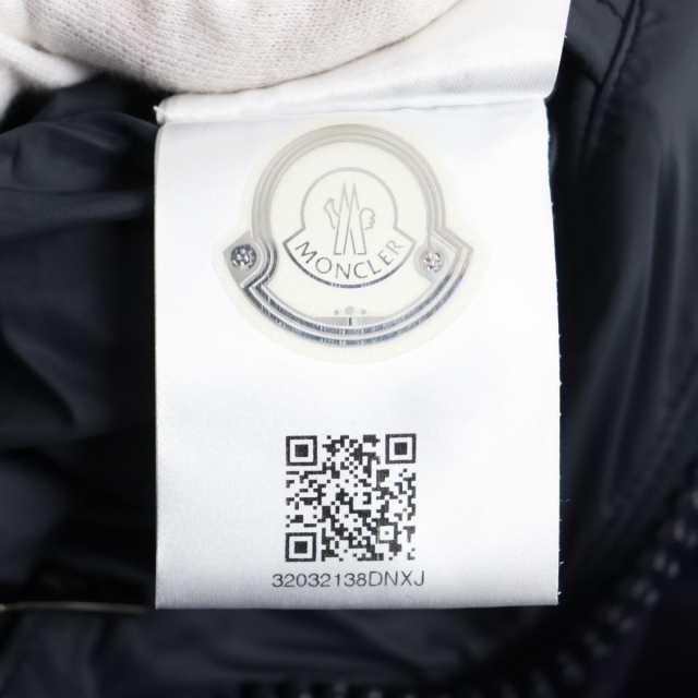 良品●MONCLER モンクレール MONTAGENEVRE ウール100％ ロゴワッペン付き ダブルZIP フーデッドダウンジャケット ネイビー 2  正規品 メン｜au PAY マーケット