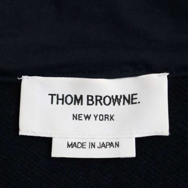 良品●THOM BROWNE トムブラウン MJT249A/MJQ008A ZIPUPパーカー/スウェットパンツ/上下セットアップ ネイビー  S〜M相当 日本製 正規品｜au PAY マーケット