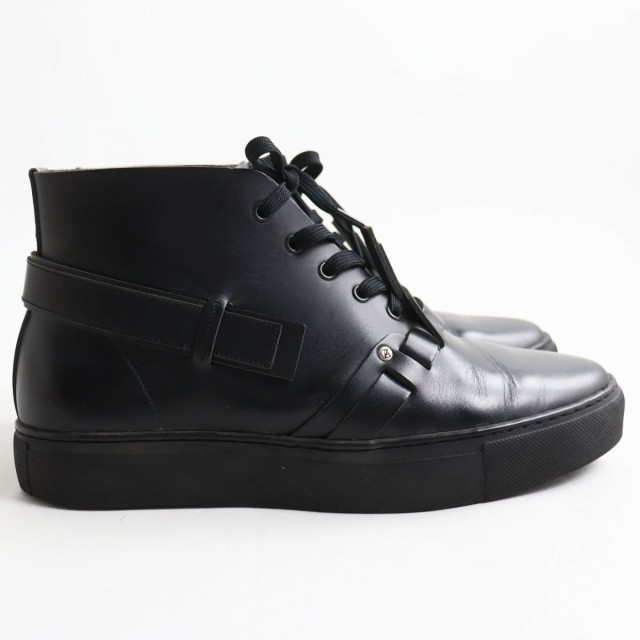 良品●19AW アンリアレイジ×オーセンティックシューアンドコー DISTORTER SHOES 19AARSH03 レザー ハイカットスニーカー  ブラック 9｜au PAY マーケット