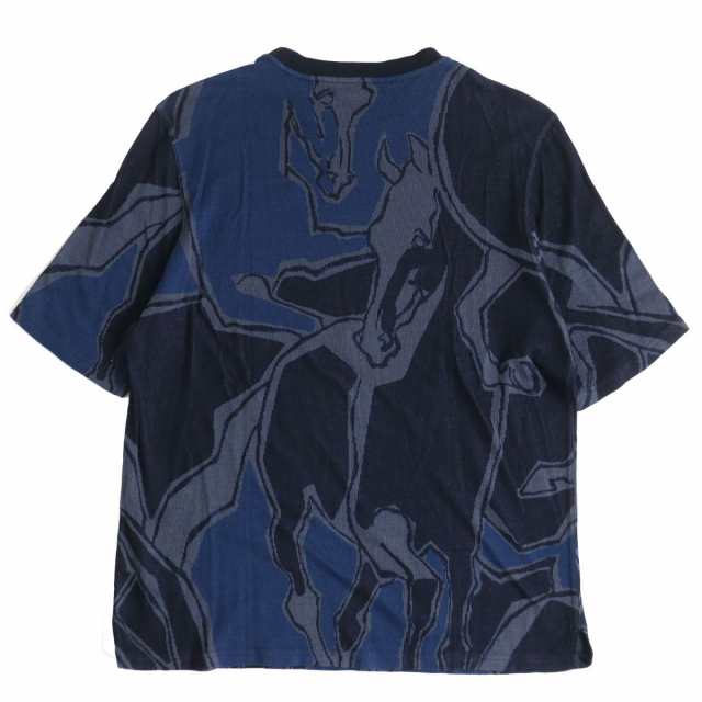 極美品○21SS HERMES エルメス Dance of Horses Light 鹿の子生地 半袖