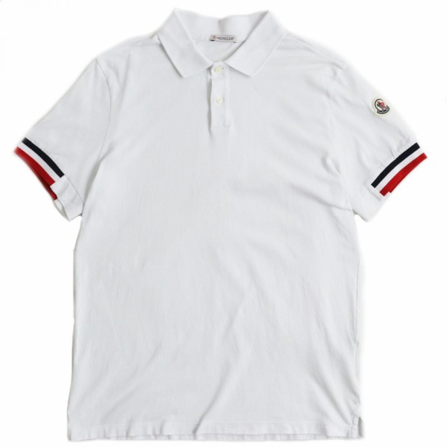 美品○21SS MONCLER モンクレール SS POLO トリコロール ロゴワッペン